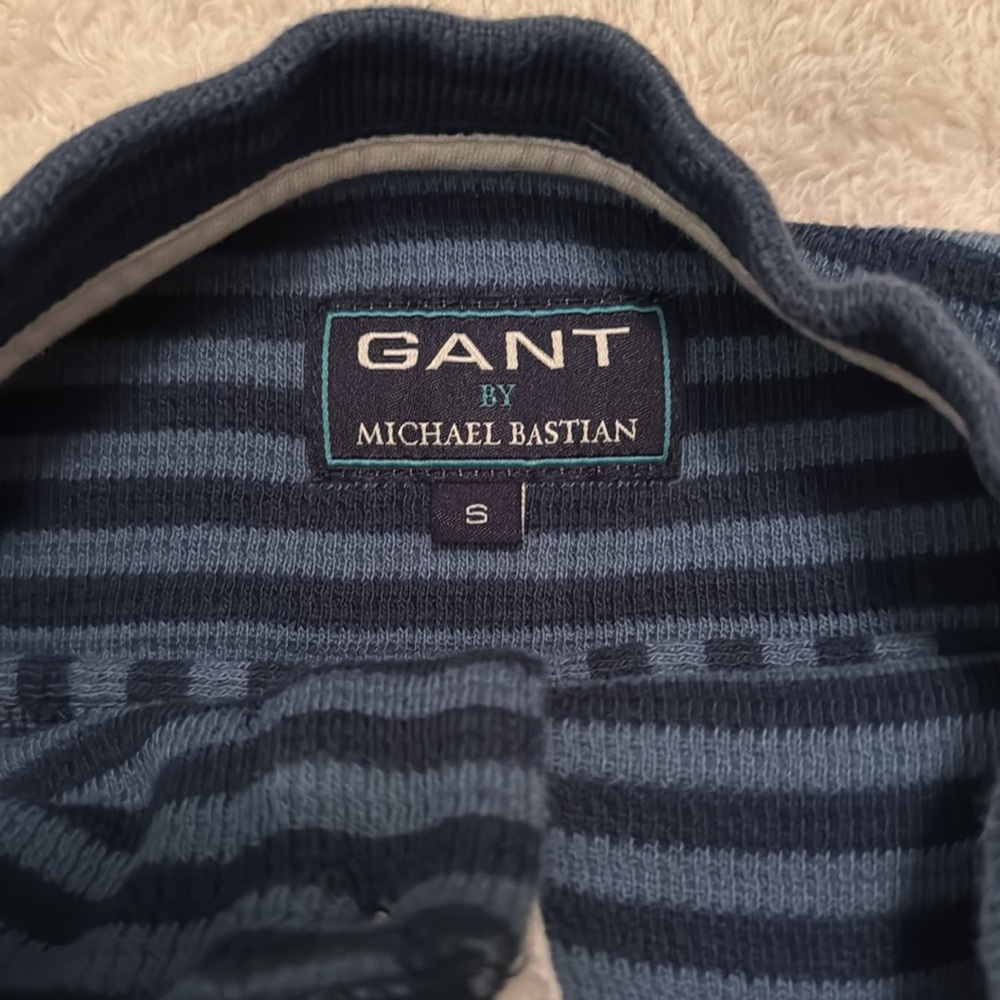 Gant by Michael Bastian Striped Henley Men’s Medium - Picture 4 of 4